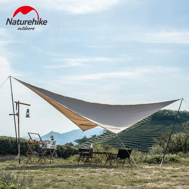 Naturehike-Diamond Cotton Sun Shelter, Large Space, Outdoor Travel Camping Awning, Sunscreen Canopy, NH20TM004