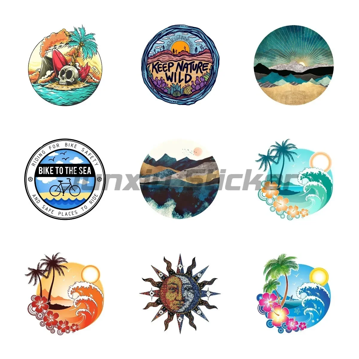 

Surf Stickers DIY Motorcycle Car Sticker Fashion Personality Vinyl Waterproof Anime Window Occlusion Scratch Decal