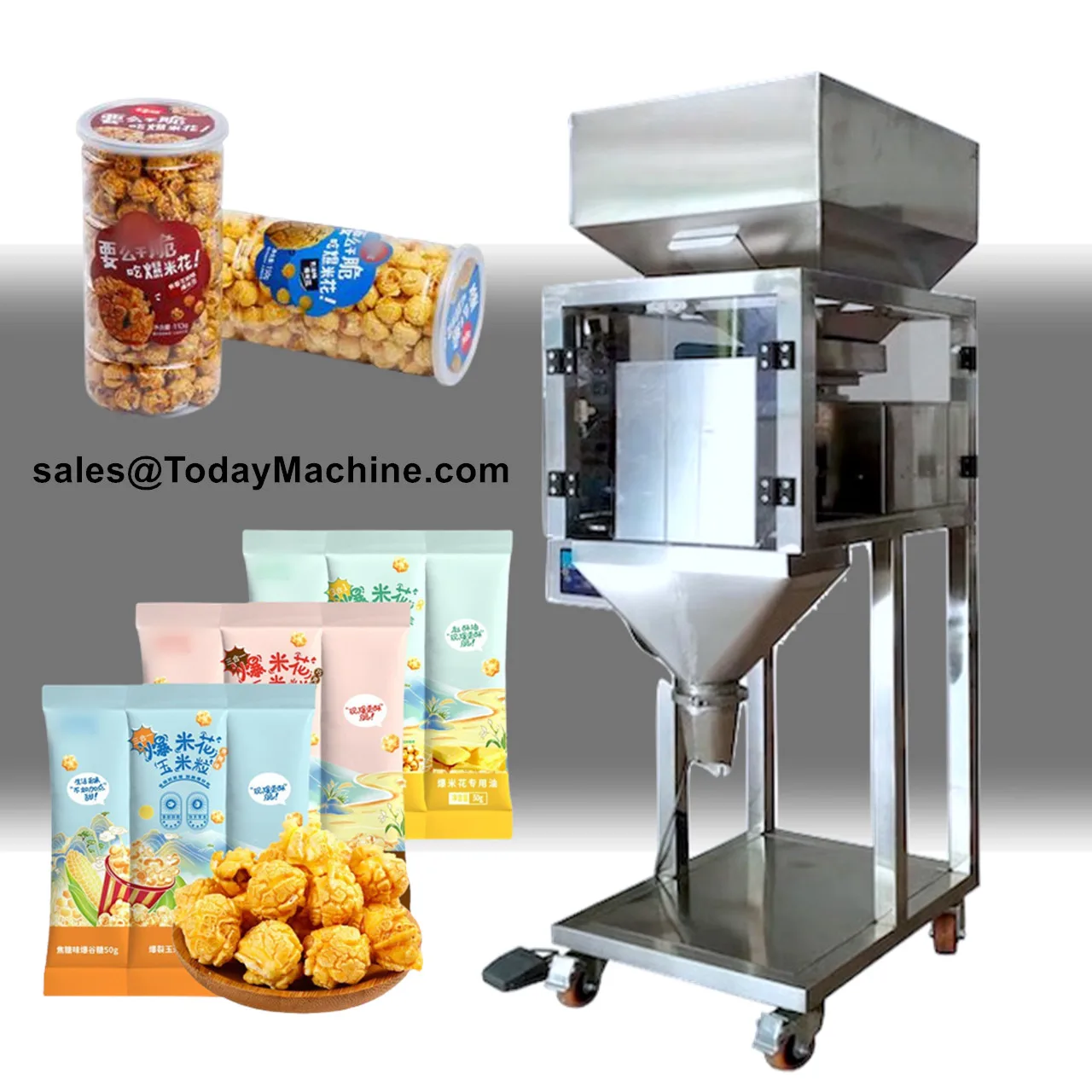 Granule Sugar Salt Rice Grain Single Head Hopper Combination Linear Weigher Filling Machine