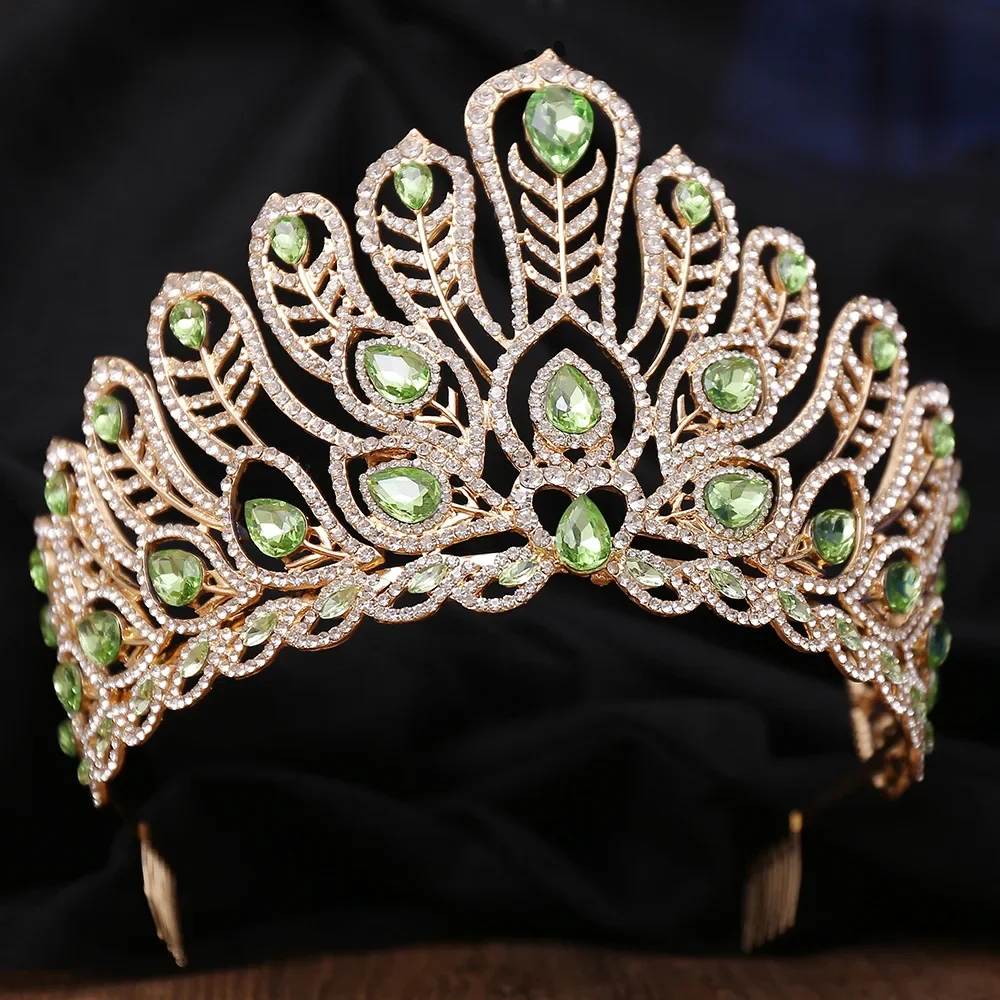 Luxury High Quality Bridal Crown Butterfly Crystall Wedding Tiara Golden Alloy Queen Party Jewelry Hair Accessories