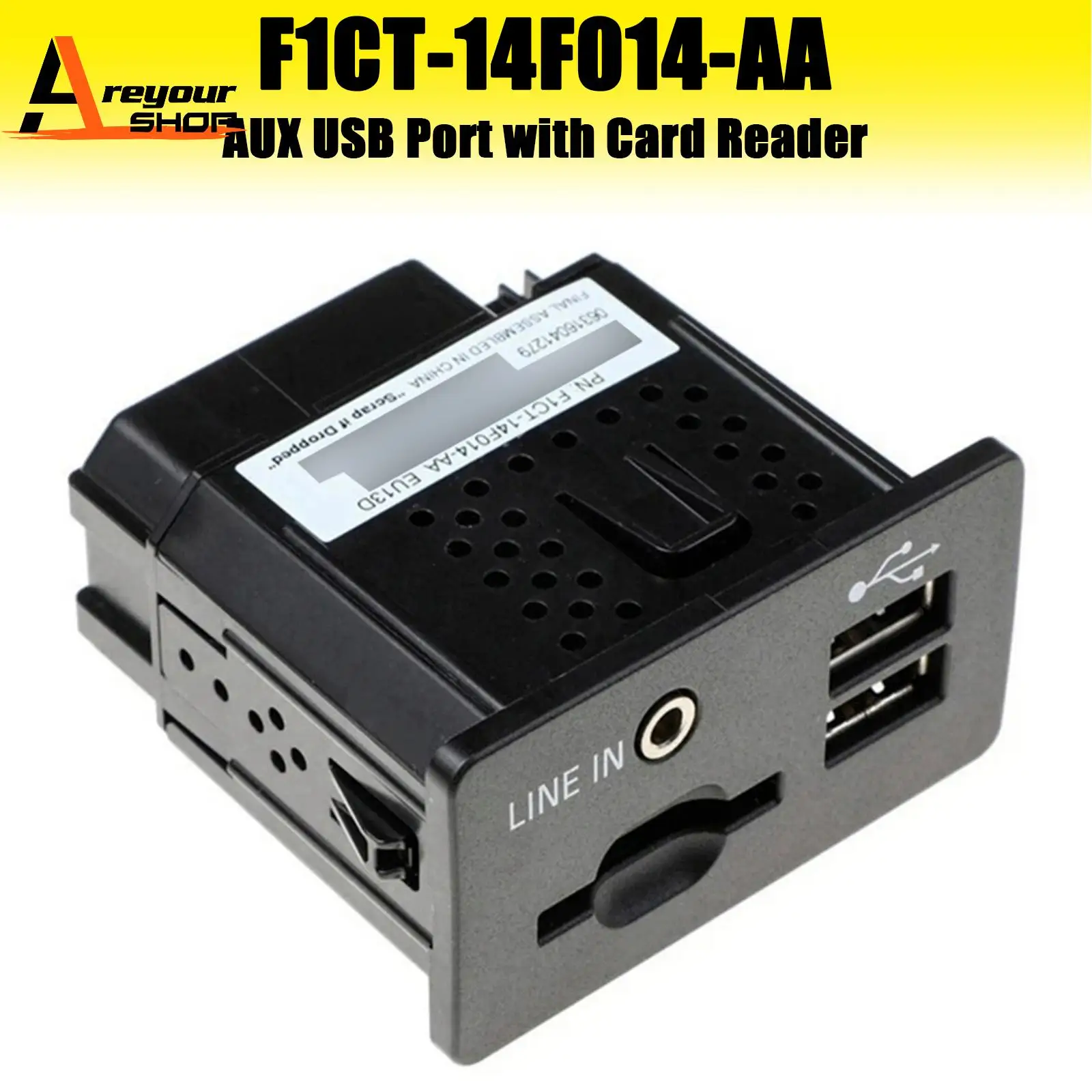 

Areyourshop AUX USB Port with Card Reader for TRANSIT KUGA F1CT-14F014-AA