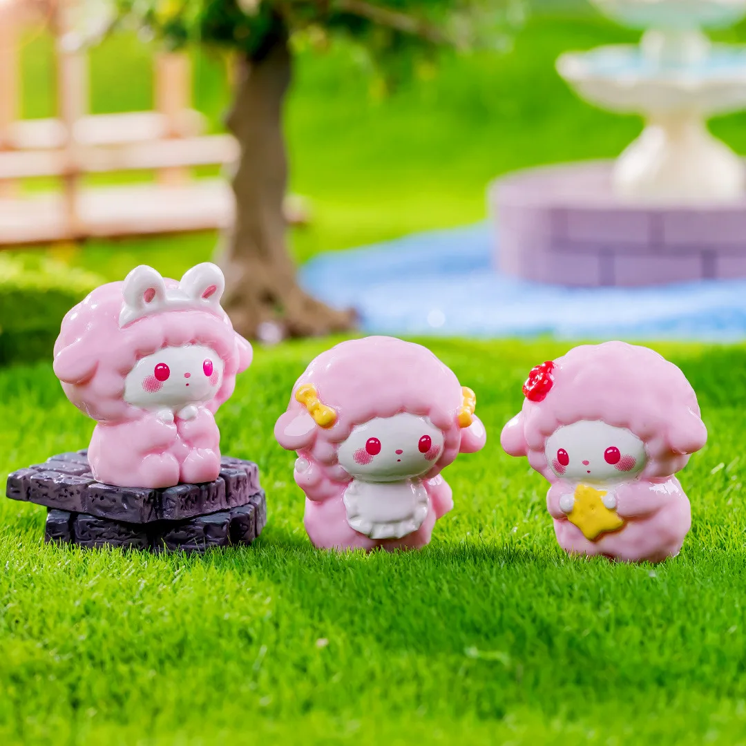 Nouveau dessin animé rose doux MENGBI AINOU MICRO poupée paysage boîte aveugle décoration accessoires bureau petits ornements