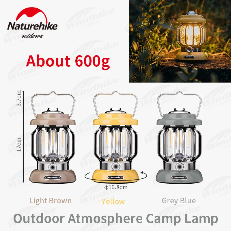 

Naturehike Outdoor Portable Atmosphere Camp Lamp Led Portable Tent Lamp Waterproof 4W Camping Party Night Charging Hanging Lamp