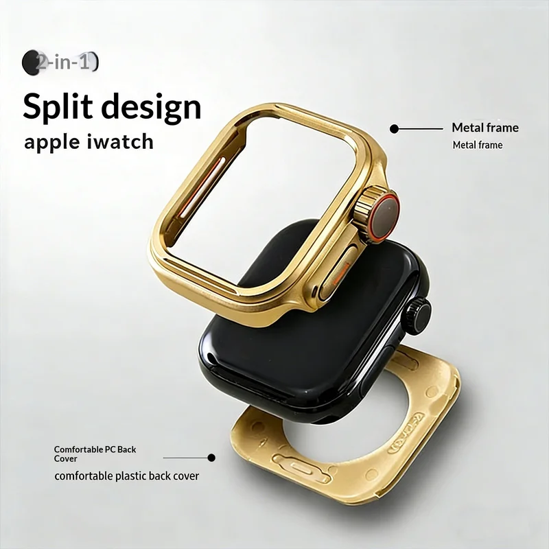 

Case For Apple Watch，Watch Accessories Aluminum Alloy Compatible With S10/S11 Watch Full Coverage Multiple Colors Available