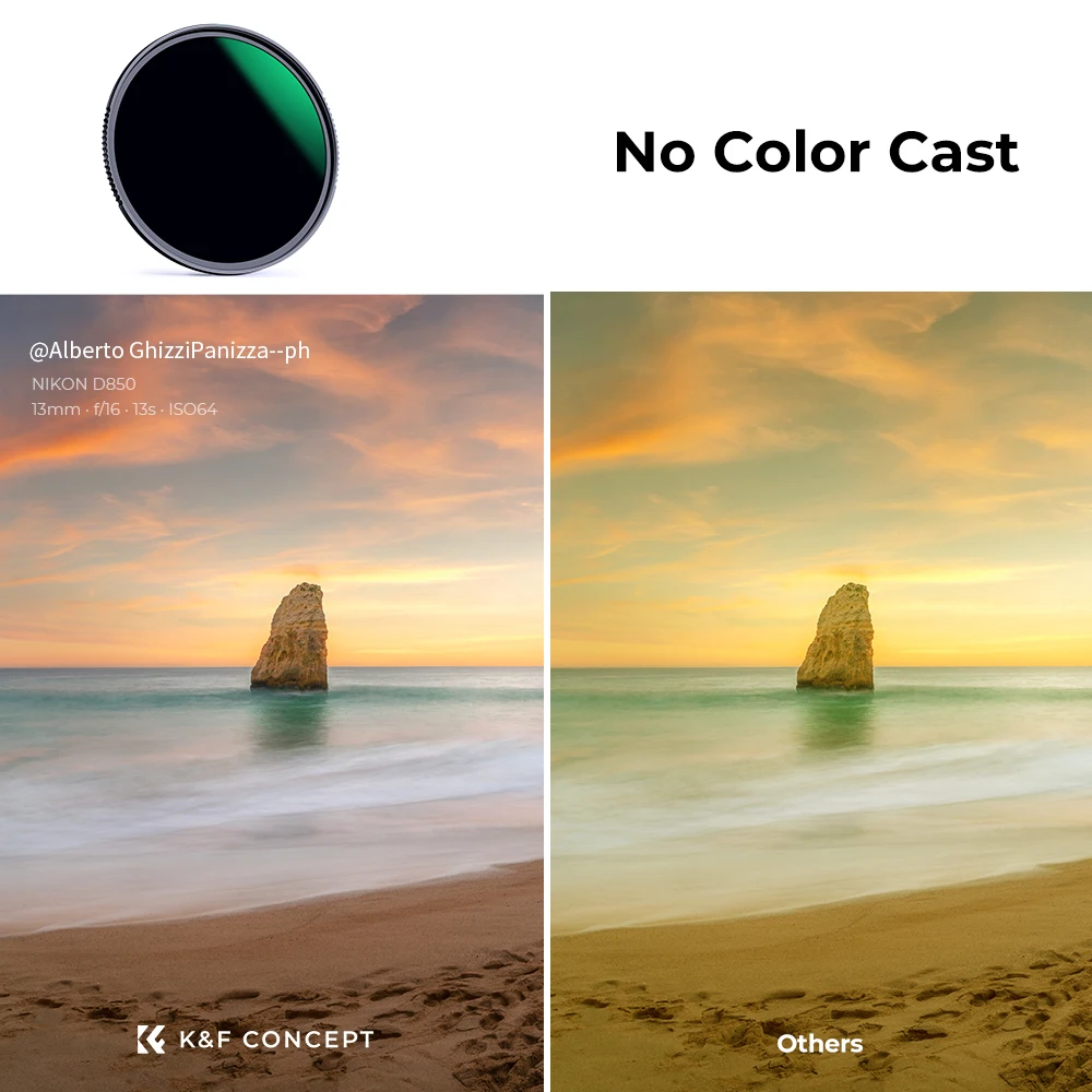 K&F Concept ND1000 Filter ND Filter 10 Stops Nano-X MRC Neutral Density 28 Layer Super Slim Multi-Coated HD Glass Neutral Grey