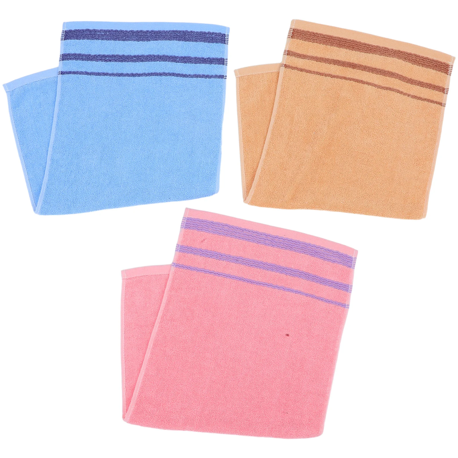 

3Pcs Cotton Jacquard Towels Soft Absorbent Ultra Thin Hand Towels Facial Kitchen Bathroom Gym Use Face Washcloths