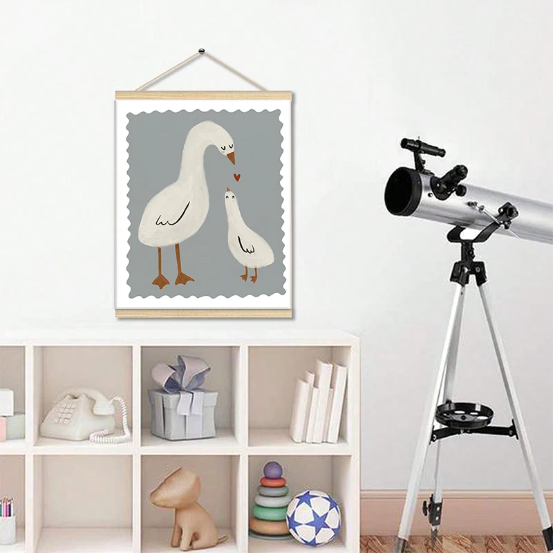 Boho Nursery Poster Cute Goose Sport Ball Planet Sun Star Quote Prints Soft Earthy Tone Wall Art for Kids Bedroom Playroom Decor