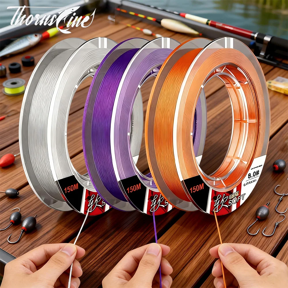 

Thornsline 3 шт. 150 м леска с фторуглеродным покрытием 0,10-0,47 мм японская карбоновая тонущая леска для приманки для морской рыбалки