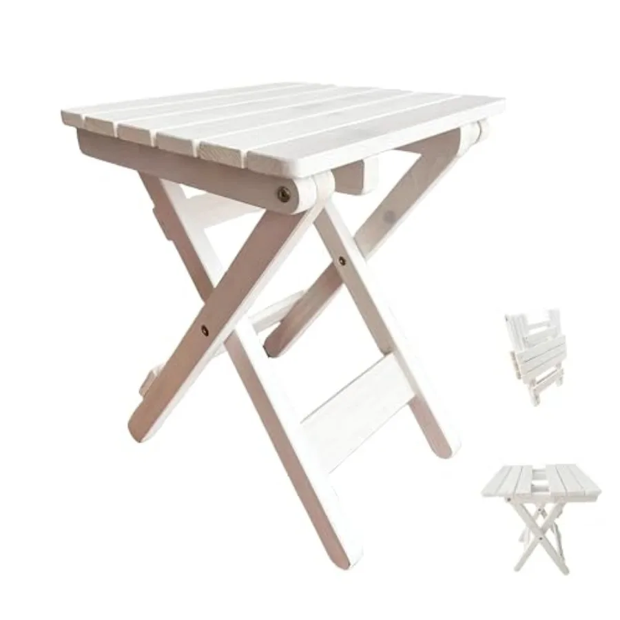 

Складной деревянный приставной столик для улицы и дома, не требующий сборки, для кемпинга, бассейна, ванной комнаты, патио