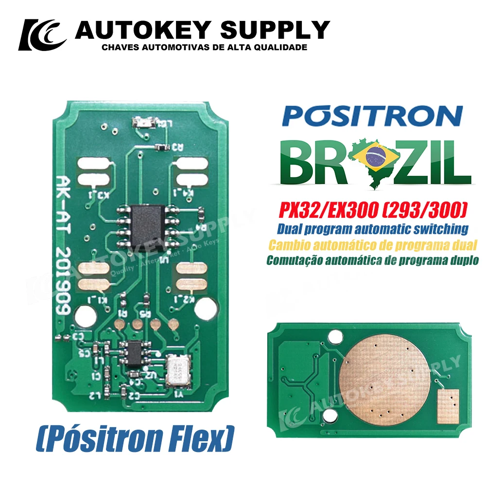 AutokeySupply AKBPCP122AT zdalny kluczowy system alarmowy PX40 podwójny program automatyczne przełączanie (293/300) dla brazylii Positron Flex