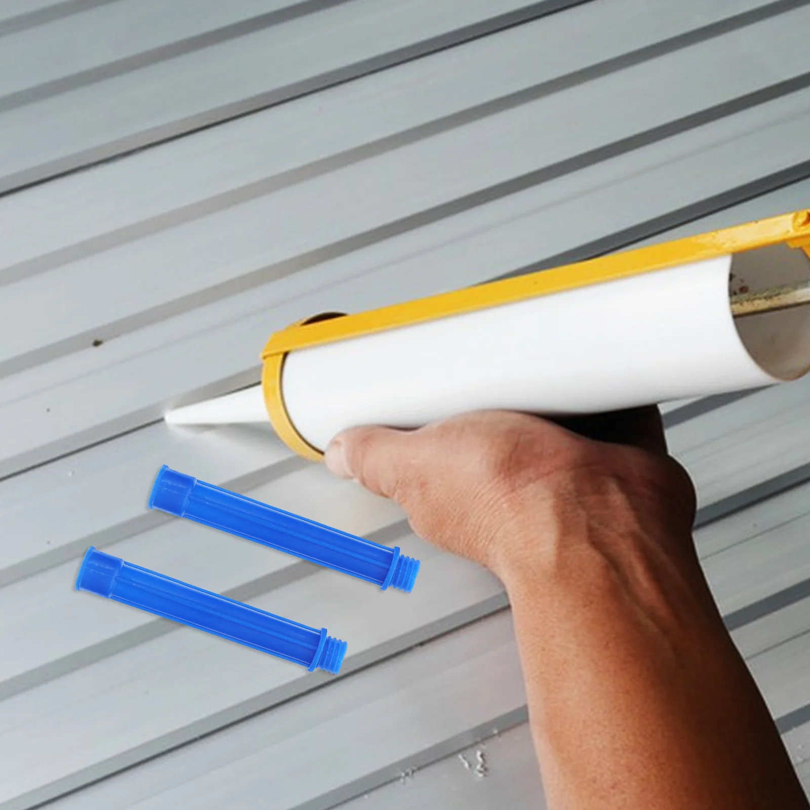 

4pcs Nozzle Extenders Extended Reach Caulking Tool Precise Control Reusable Caulk Applicator Compatibility With Various