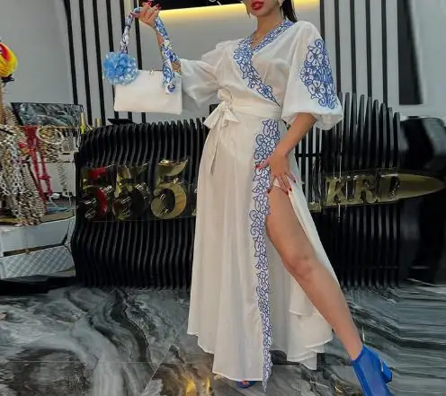 

New women's casual irregular side seam slim fit fashionable loose long skirt for autumn 2025