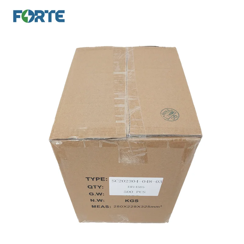 Forte ER14505 AA with Welding Foot Disposable Lithium Battery 3.6V Smart Water Meter Patrol Stick IC Card Type Non-rechargeable