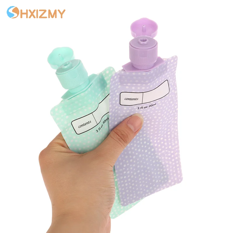 

1/6pcs Reusable 90ml Travel Empty Squeeze Bag Lotion Dispensing Bags Liquid Leakproof Shampoo Cosmetic Storage Bottle