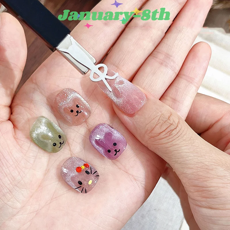 Love Cat Eye Magnetic Stick Nail Art Tools Small Iron Piece Magnet Stick Create Bunny Pattern Magnetic Polish Effects Nail