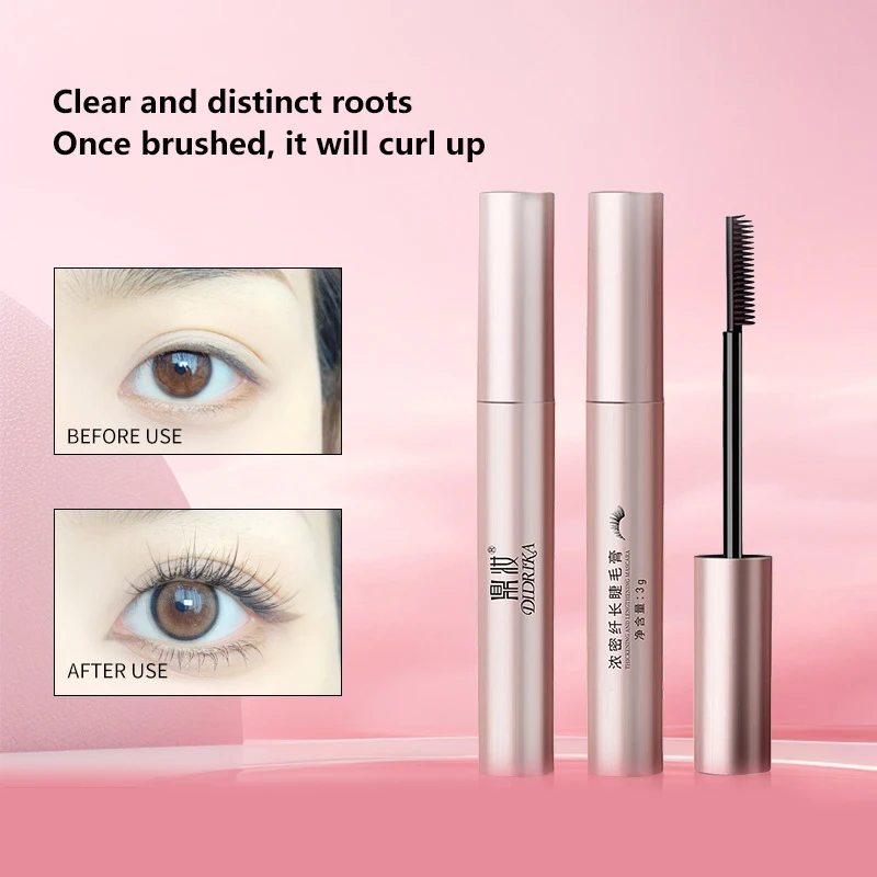 Lengthens Eyelashes Black Mascara Extra Volume Ultra-Fine Waterproof Curling Natural Lashes Mascara Female Eyes Cosmetic Makeup