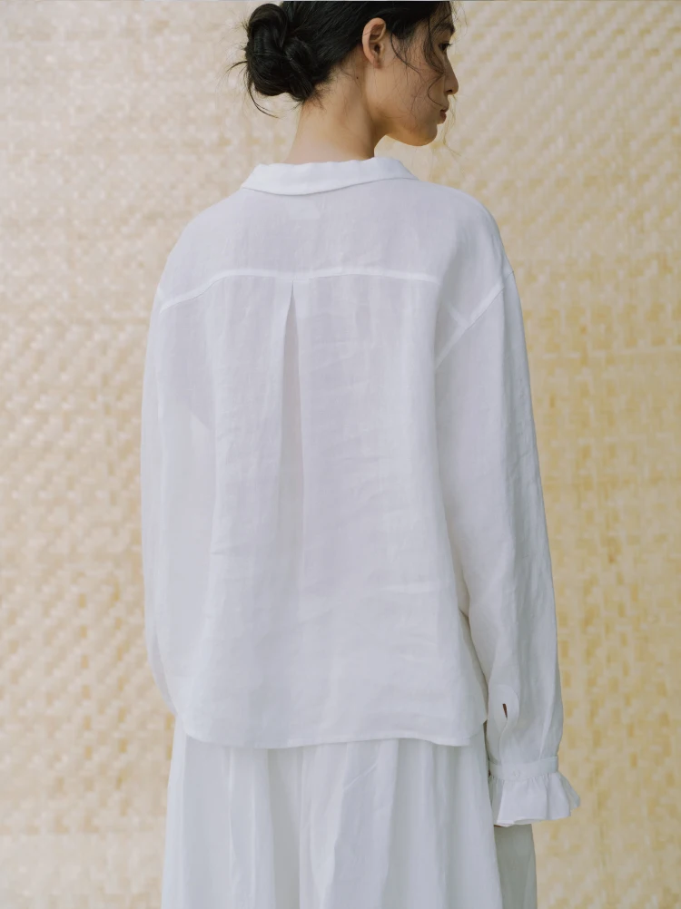 

Cleanfit ort Sve irt with Lace Sves Haax Material Petal Sve Design Women's Spring Faion Ladies' Premium irt