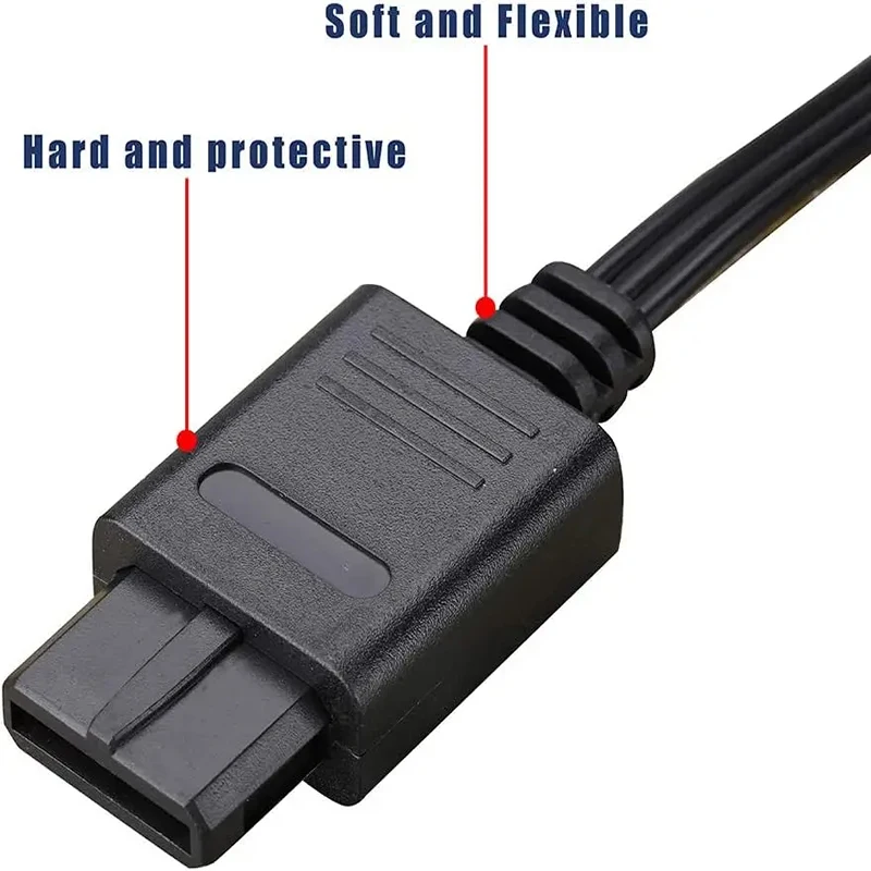 1 Stück Videokabel-Anschluss 1,8M AV-Kabel Composite-Videokabel für 64/N64/Game Cube/Super Nintendo für TV-Spiele – Detail 4