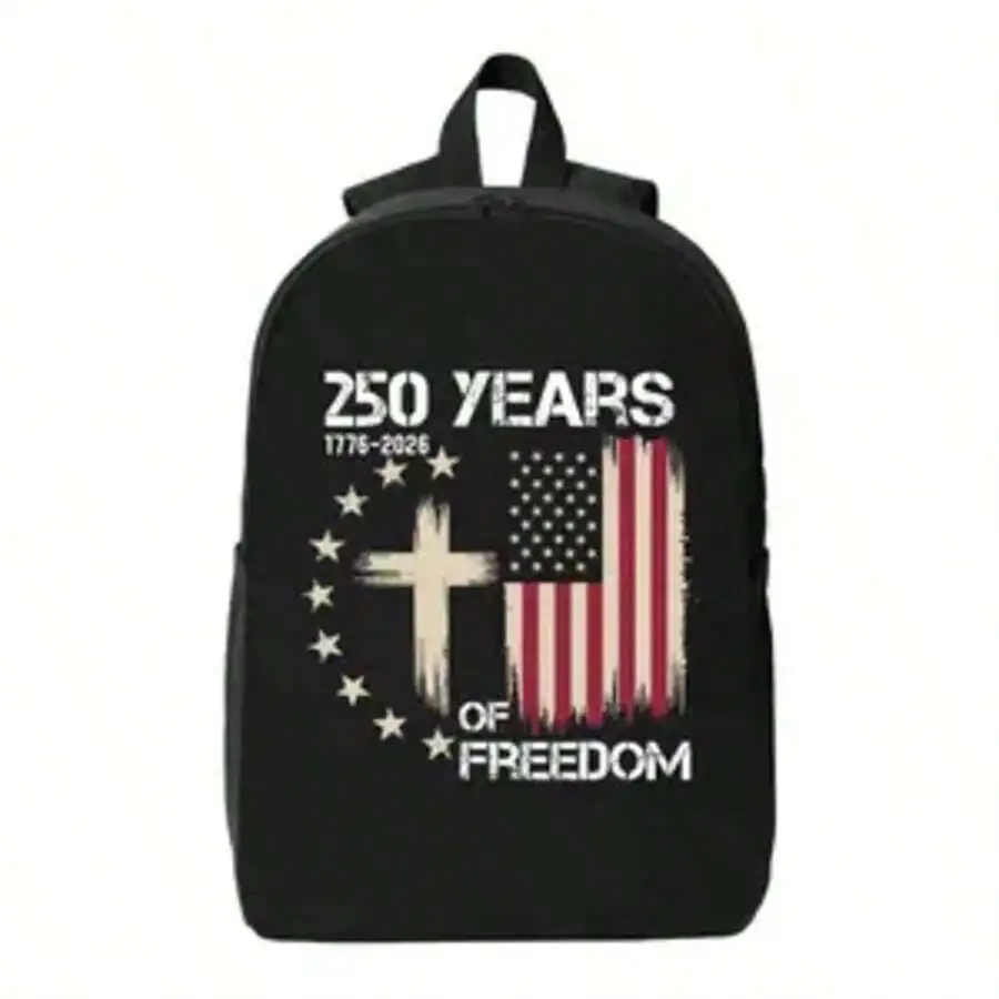 

250 Years Of Freedom Flag Cross Backpack Unisex 2026 Commemorative