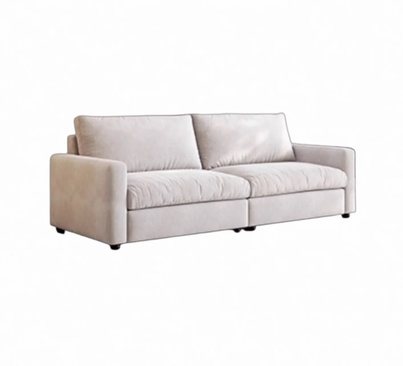 

Vintage Chenille Fabric Modular Tofu Block Cloud Sofa Set Trendy Mid- Wabi-Sabi Down Cream Style for Small Living Rooms