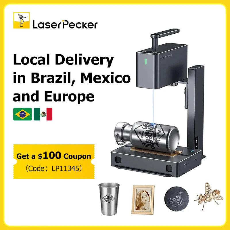 Industrial Laser Engraver - LASERPECKER Ручной лазерный гравер Портативный мощный
