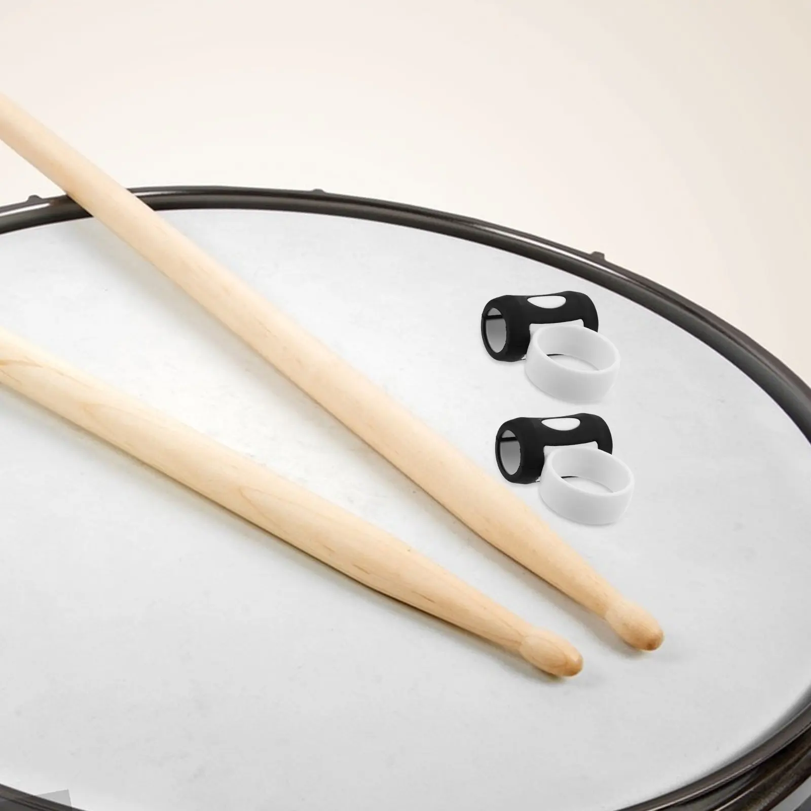 2Pcs Drum Stick Control Grips Drummer Finger Loop Accessory Non Slip Drum Stick Twirling Clip for Beginners Advanced Drummers 5A