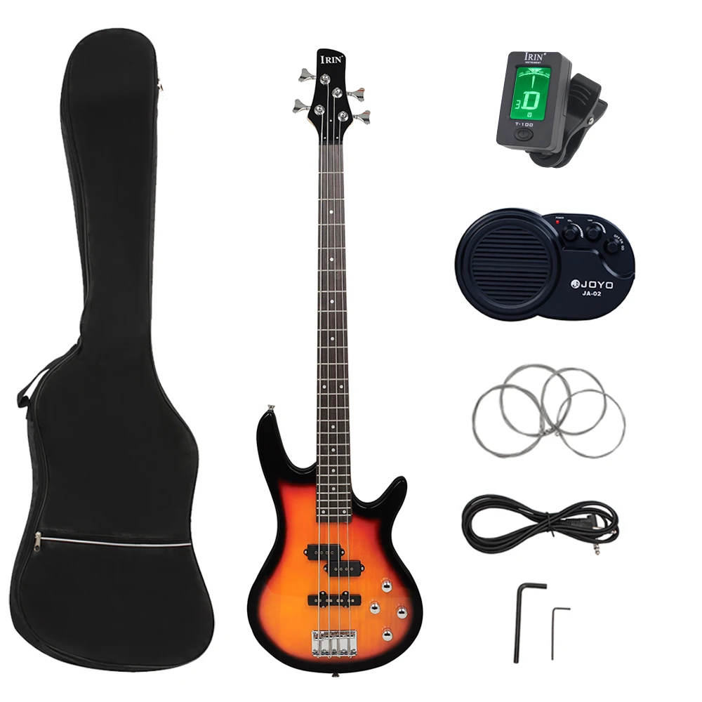 

24 Frets Bass Guitar 4 Strings Basswood Body Maple Neck Electric Bass Guitarra With Bag Amp Tuner Guitar Parts & Accessories