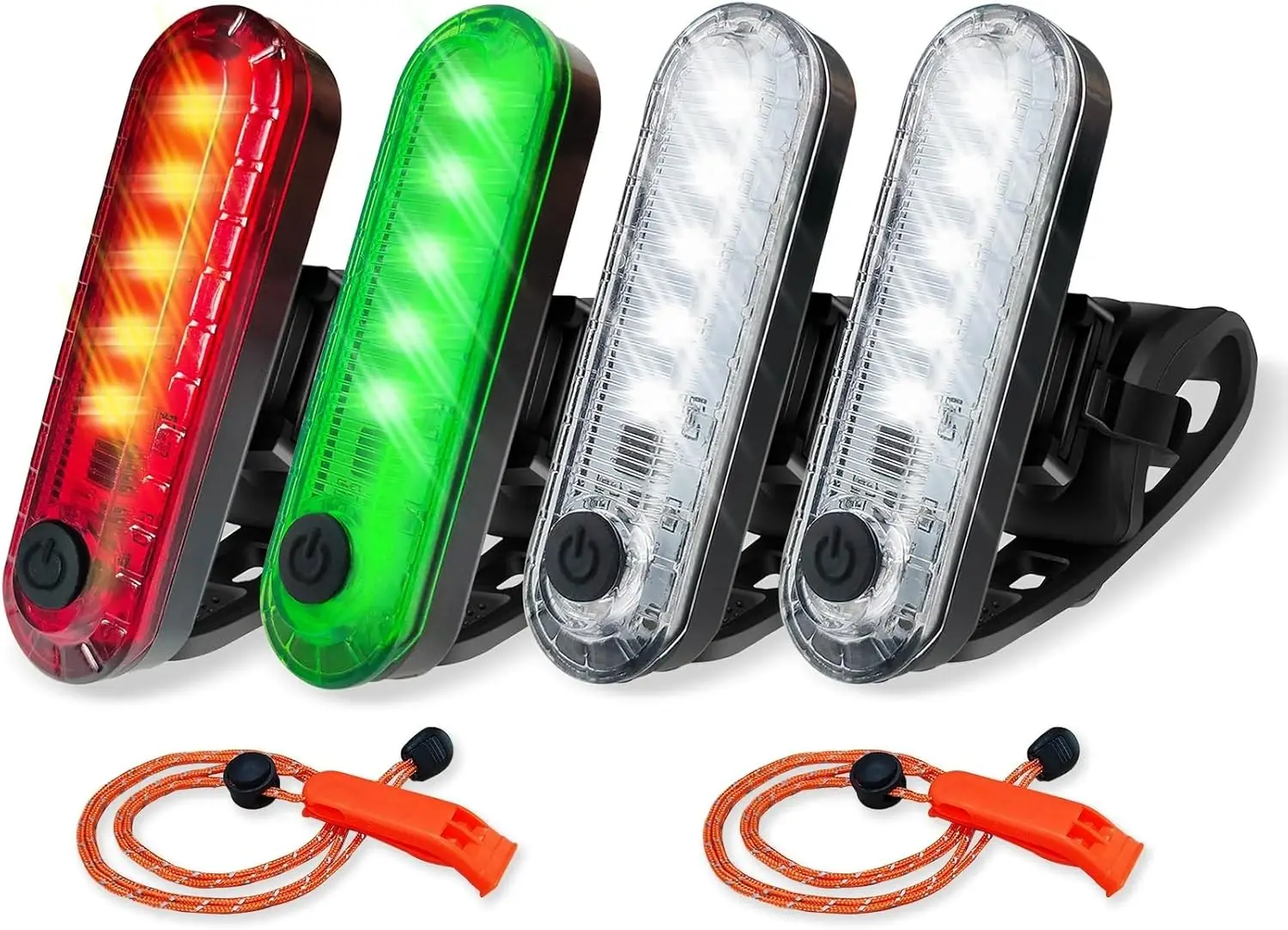 4Pack LED Navigation Lights Kit for Boat Kayak, Stern Light Battery 0perated, Easy Clip on for Night Kayaking, Boating, Canoeing