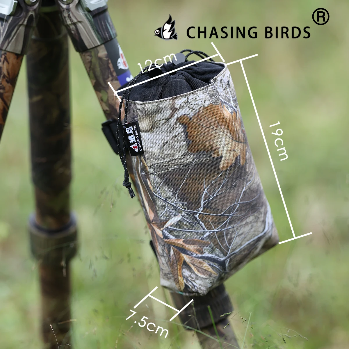 CHASING BIRDS Wodoodporny statyw kamuflażowy Wisząca przenośna torba Statyw Torba mobilna Torba do przechowywania aparatu fotograficznego Torba zewnętrzna — zdjęcie 4