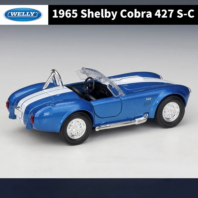 Maßstab 1:36 1965 Shelby Cobra 427 S-C Simulation Legierung Automodell Zurückziehen Auto Spielzeug Kinder Junge Geburtstagsgeschenk Miniatur Auto