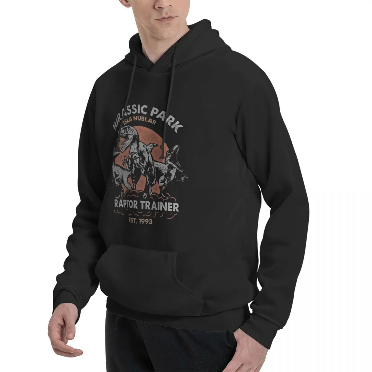 2024 Best Selling Jurassiced Park Isla Nublar Raptor Trainer EST. 1993 Classic Men's Sweater Classic American print hoodie