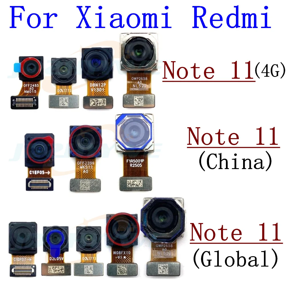 Rear Front Camera For Xiaomi Redmi Note 11 4G Global Back Selfie Frontal Backside Camera Module Flex Repair Spare Parts