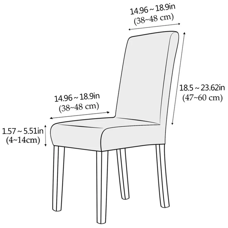 1/2/4Pcs Jacquard Dining Chair Covers Stretch Kitchen Chair Slipcover All Inclusive Seat Protector Case Removable for Home Hotel
