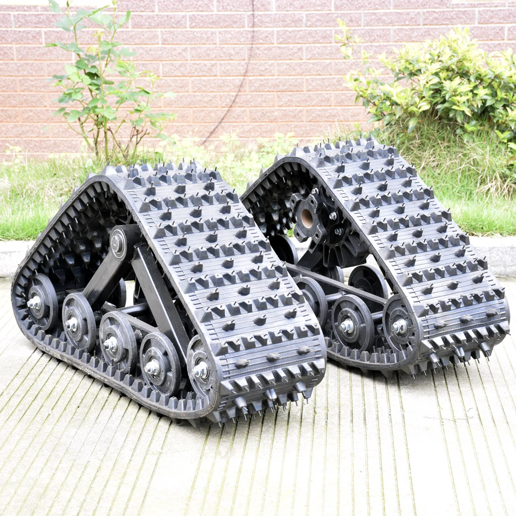 L Size 1 Pair ATV Quad Snow Tracks UTV Buggy Quad Rear Wheel Tire Sand Snowmobile Track Assembly Fit More than 250CC