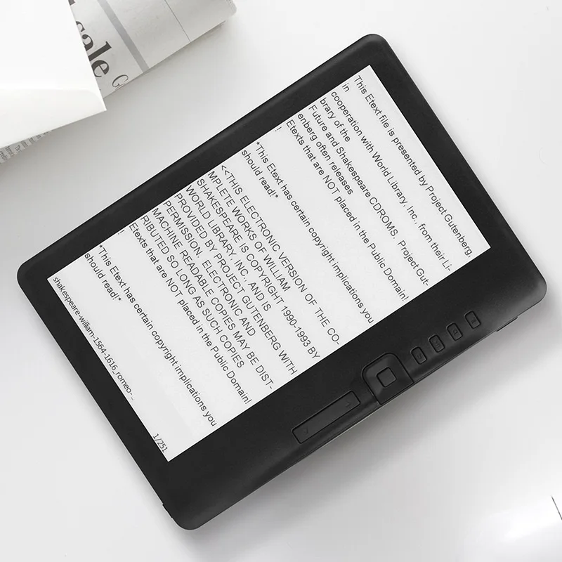 7-Inch color screen e-reader with music player Multimedia e-book device 512M RAM 4gb/8gb/16GB optional black