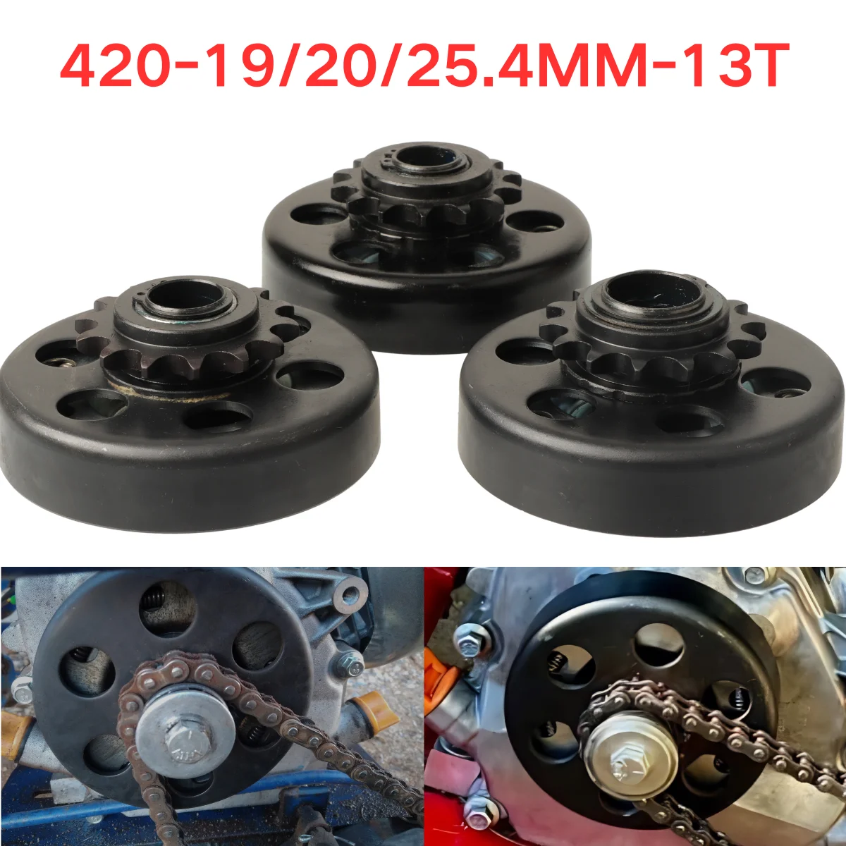 

420 Chain 19mm 20mm 25.4mm 13T Centrifugal Automatic Clutch For Go Kart Karting Minibike Small Engine Replacement Parts