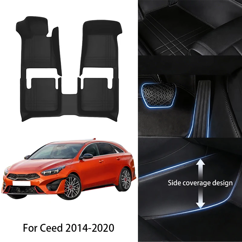 

Комплект автомобильных ковриков из искусственной кожи на заказ для Kia Ceed, EV5, EV6, Picanto, Morning, Seltos 2014-2026 – полный комплект аксессуаров для салона автомобиля