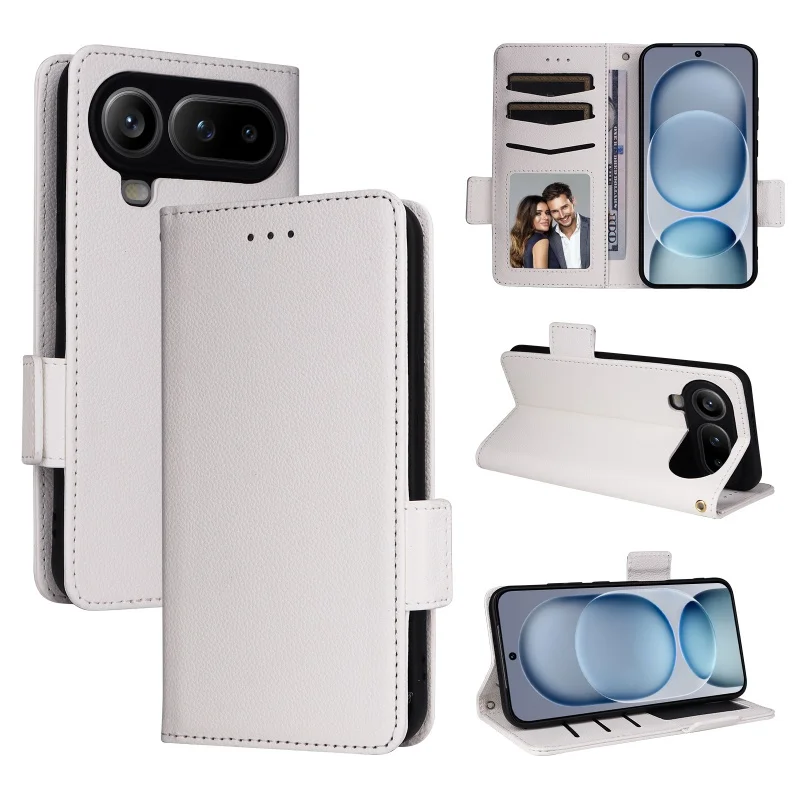 For Honor Magic 8 Pro Air Side buckle lychee pattern leather cover wallet case purse for Magic 8 Pro Air Magnetic Phone Cover