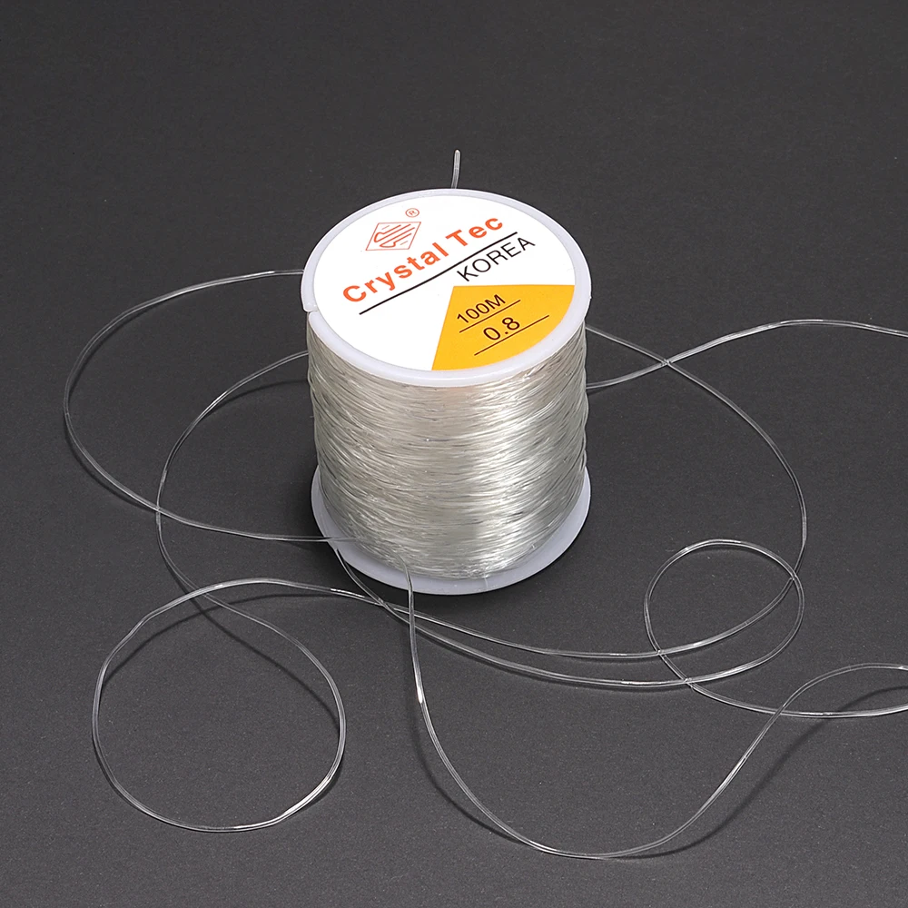 45-100M Beading Cords Elastic Line 0.5-1.5mm Crystal String Thread Stretch DIY Bracelet Necklace Wire Jewelry Making Findings