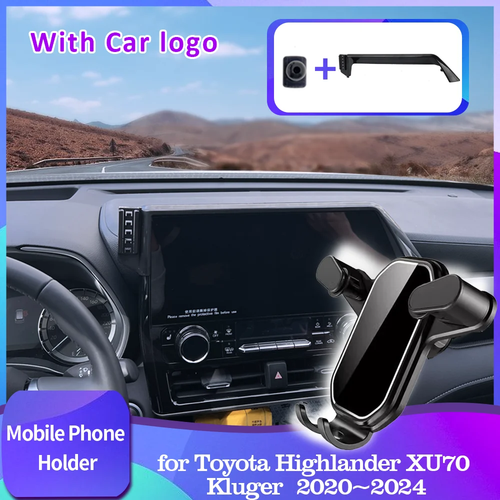 

for Toyota Highlander XU70 Kluger 2020~2024 Car Mobile Phone Holder Support Stand Air Vent Clip Tray Mount Accessories iPhone