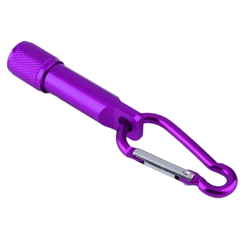 Lampu senter LED warna-warni, Gantungan Kunci portabel saku sangat terang dari aluminium warna-warni untuk berkemah