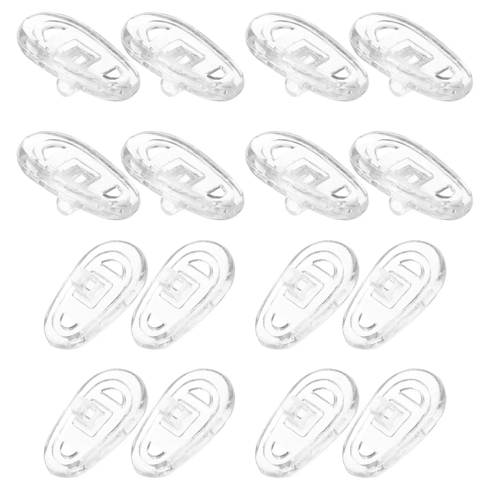 8 قطعة منصات أنف للنظارة سيليكون المسمار في وسائد النظارات شفافة المضادة للانزلاق استبدال للعمل الرياضي دراسة خفيفة الوزن دائم