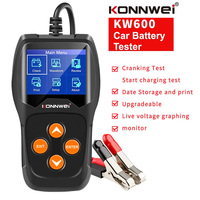 KONNWEI KW600 Car Battery Tester 12V 100 to 2000CCA 12 Volts Battery Tools for the Car Quick Cranking Charging Diagnostic