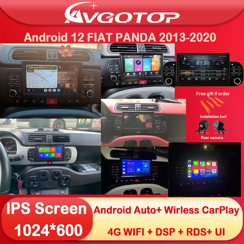 

Android 6.5" Screen OEM Style without DVD Deck For Fiat PANDA 2013 2015 2017 2019 2020 Car Multimedia Stereo GPS CarPlay Player