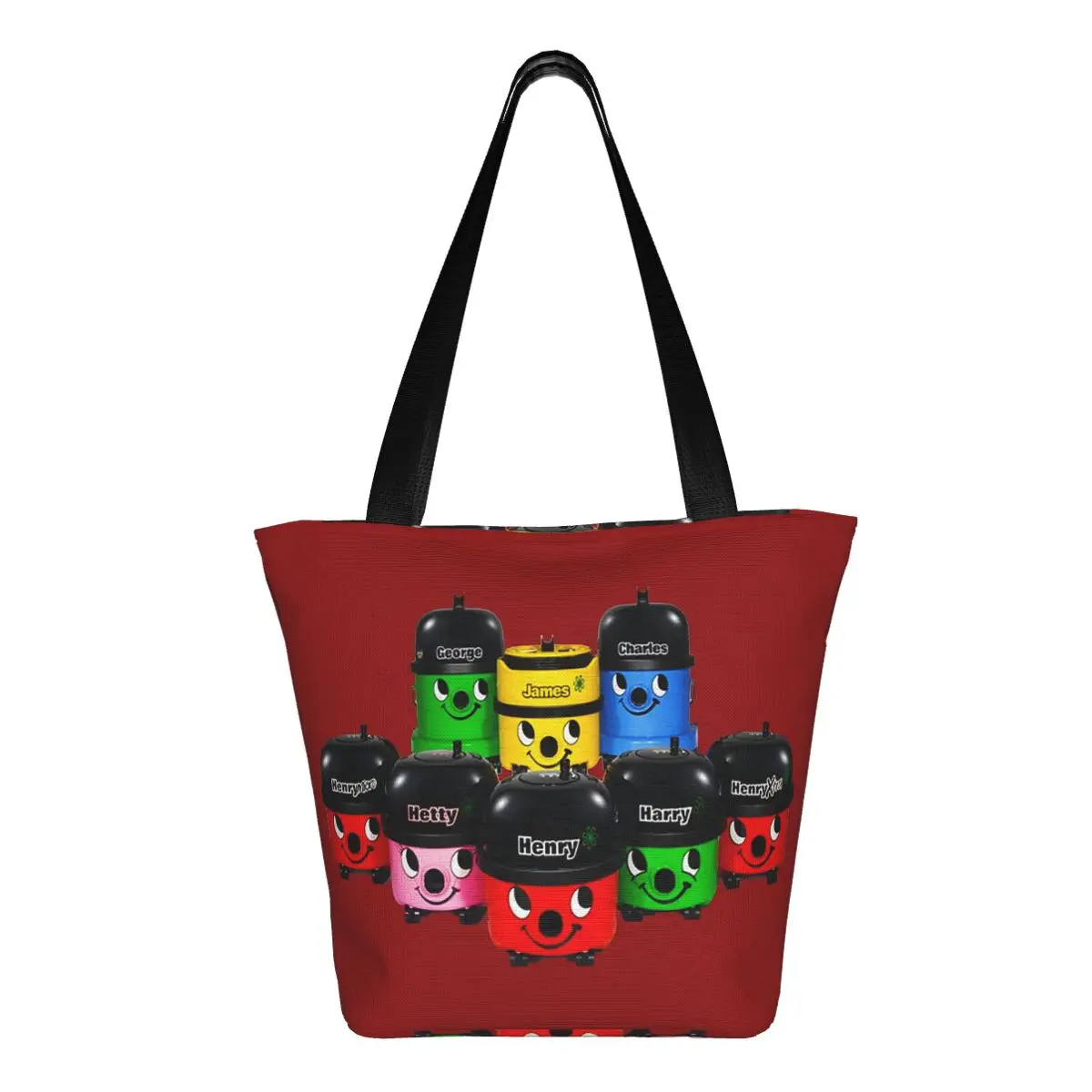 

Henry Hoover And Friends Shopping Tote Bag Canvas Large Capacity Shoulder Bags Shopper Grocery Handbag for Women