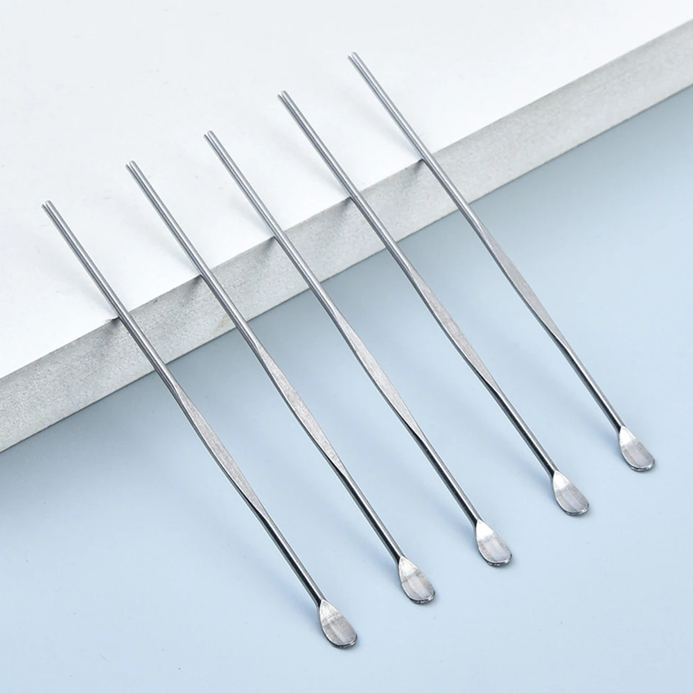 5PCS Ear Cleaner Metal Removal Tool Anti Rust Ergonomic Earwax Curette Spoon for Safe Cleaning