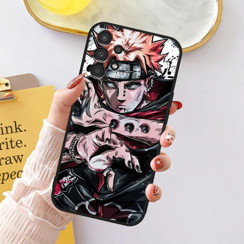 N-NARUTO Anime Phone Case For Samsung A34 35 42 50 51 52 53 54 A55 A60 A70 A71 A72 A73 A80 A81 A90 A91 Black Cover Soft Funda