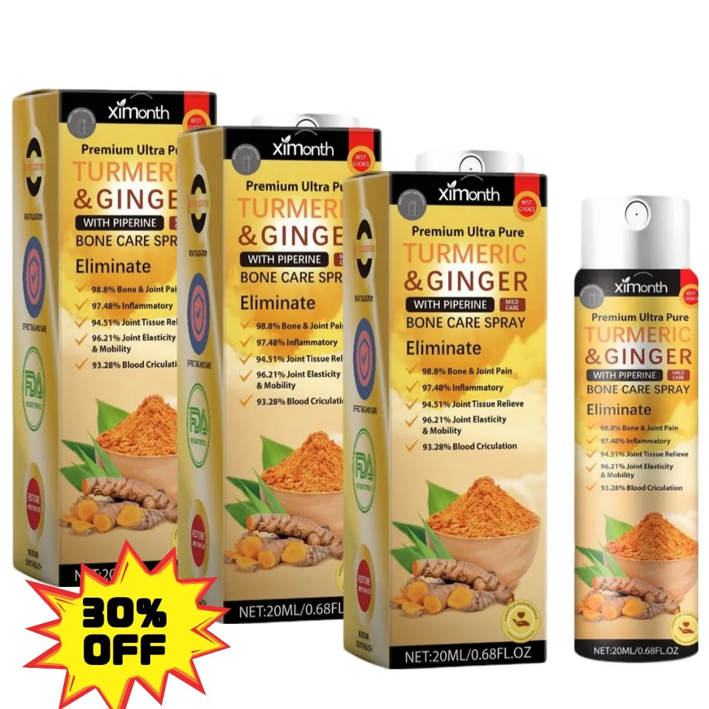 Turmeric Ginger Joint Relief Spray Natural Piperine Body Massage Spray Hydrate Skin Improve Joint Mobility Nourishing Care