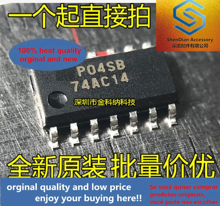 10pcs only orginal new 74AC14SCX 74AC14 patch SOIC14_39MM logic chip