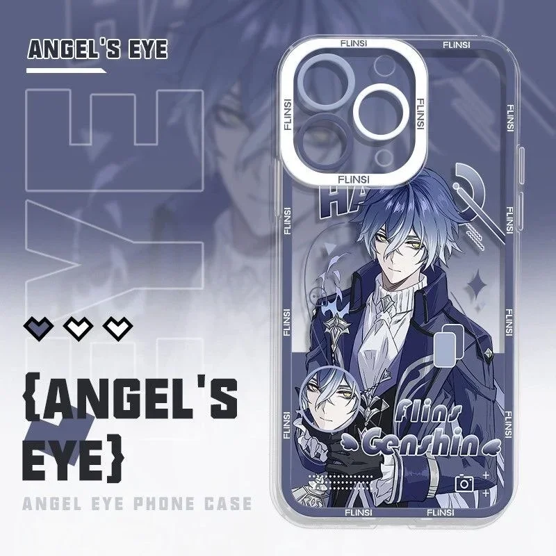 Etui Genshin Impact Lauma Flins Columbina na Xiaomi Redmi Note 14 13 12 11 Pro Plus 11S 12S 10 10S 14C 13C 12C, przezroczyste etui TPU